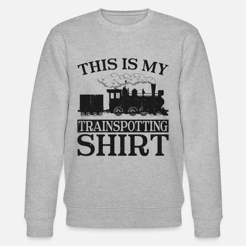 Steam Train Driver Trainspotting - Stanley/Stella Unisex Bio-Sweatshirt CHANGER  - Grau meliert