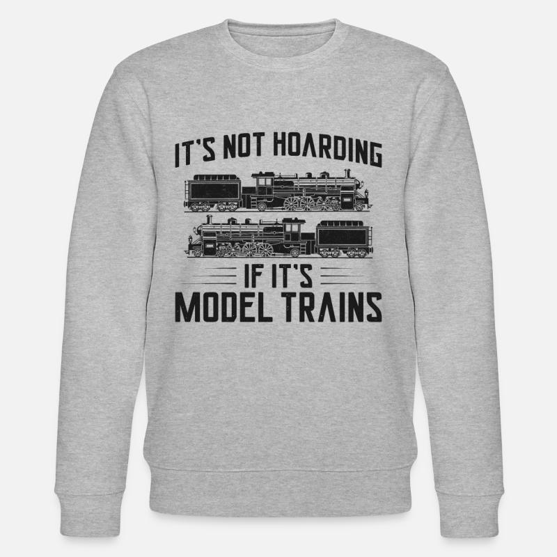 Steam Train Driver Trainspotting - Stanley/Stella Unisex Bio-Sweatshirt CHANGER  - Grau meliert