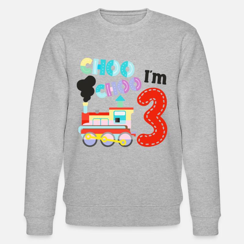 Steam Train Driver Trainspotting - Stanley/Stella Unisex Bio-Sweatshirt CHANGER  - Grau meliert