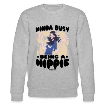 Hippie - Stanley/Stella Unisex Bio-Sweatshirt CHANGER  - Grau meliert - Vorne - Nik (191cm) & Marisol (170cm)