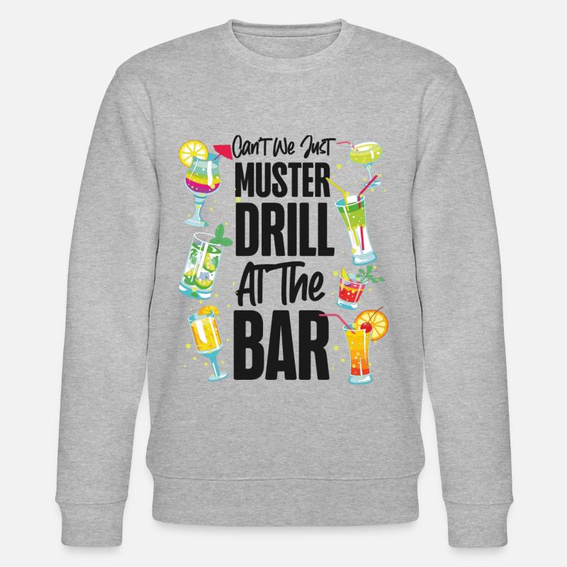 Cruise Ship Vacation Drinking - Stanley/Stella Unisex Bio-Sweatshirt CHANGER  - Grau meliert