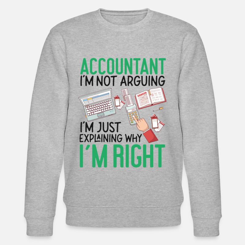 Accountant Bookkeeper Accounting - Stanley/Stella Unisex Bio-Sweatshirt CHANGER  - Grau meliert