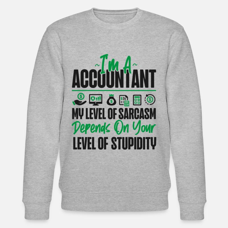 Comptable Comptable Comptable - Sweat bio CHANGER Stanley/Stella Unisexe - gris chiné