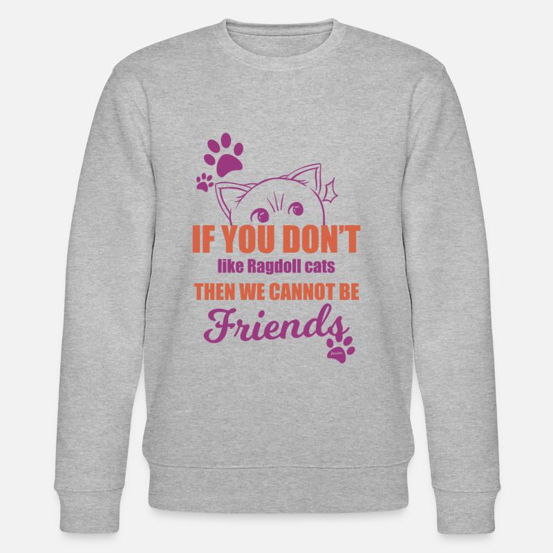 Ragdoll Katze - Stanley/Stella Unisex Bio-Sweatshirt CHANGER  - Grau meliert