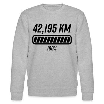 Marathon Marathonläufer Loading Strecke - Stanley/Stella Unisex Bio-Sweatshirt CHANGER  - Grau meliert - Vorne - Nik (191cm) & Marisol (170cm)