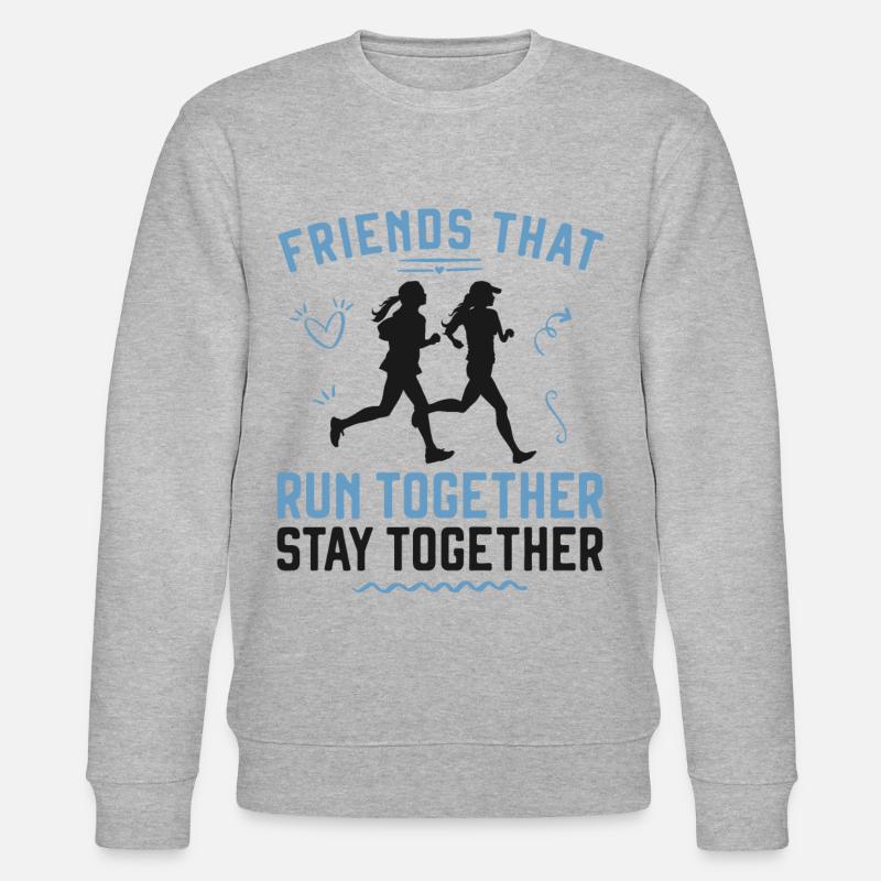 Running Runner Half Marathon - Stanley/Stella Unisex Bio-Sweatshirt CHANGER  - Grau meliert