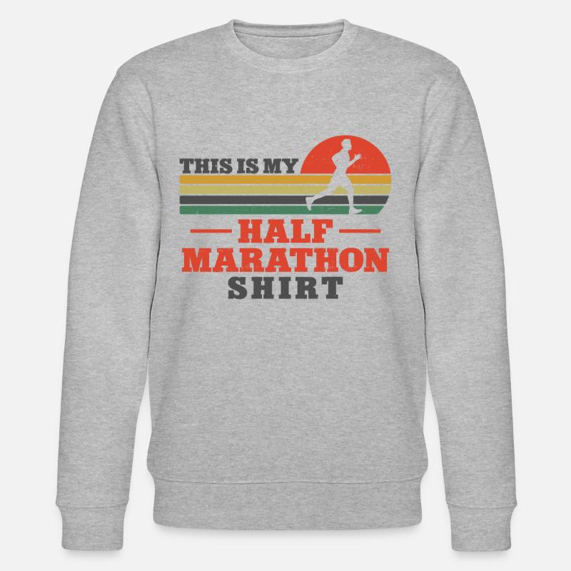 Running Runner Half Marathon - Stanley/Stella CHANGER Unisex Organic Sweatshirt - heather grey