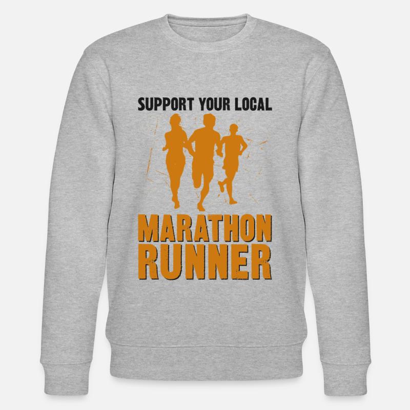Running Runner Half Marathon - Stanley/Stella CHANGER Unisex Organic Sweatshirt - heather grey
