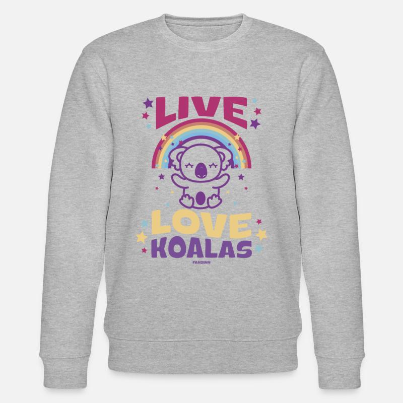 Vivre l’amour des koalas - Sweat bio CHANGER Stanley/Stella Unisexe - gris chiné