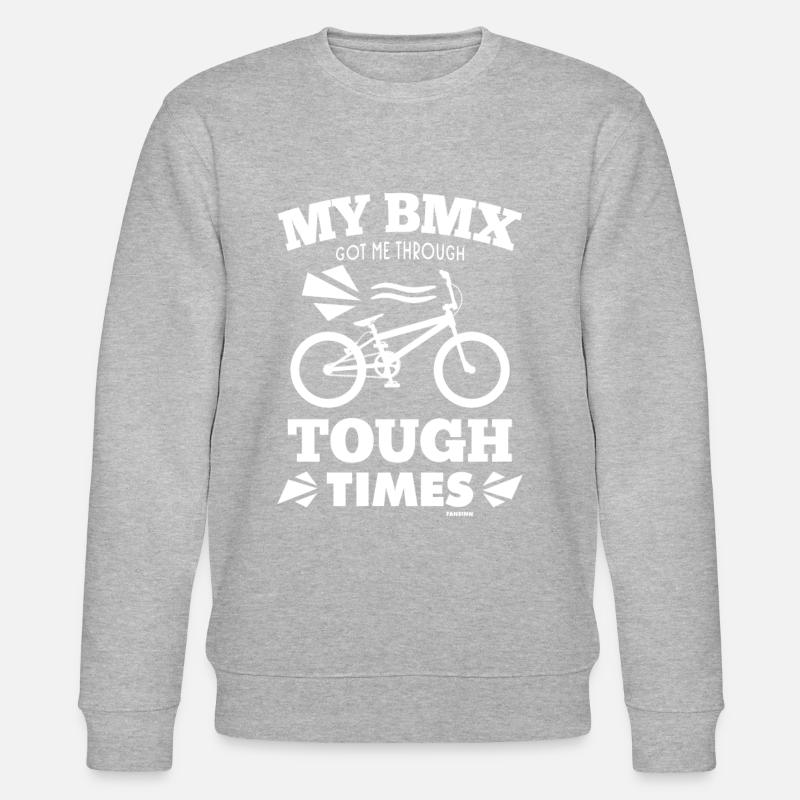 BMX Halfpipe Fahrrad Geschenk - Stanley/Stella Unisex Bio-Sweatshirt CHANGER  - Grau meliert