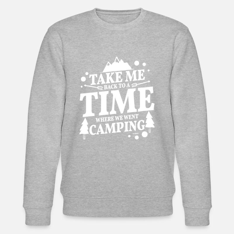 Slogan de camping cool - Sweat bio CHANGER Stanley/Stella Unisexe - gris chiné