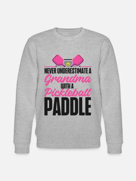 Pickleball Grandma Never - Stanley/Stella CHANGER Unisex Organic Sweatshirt - heather grey
