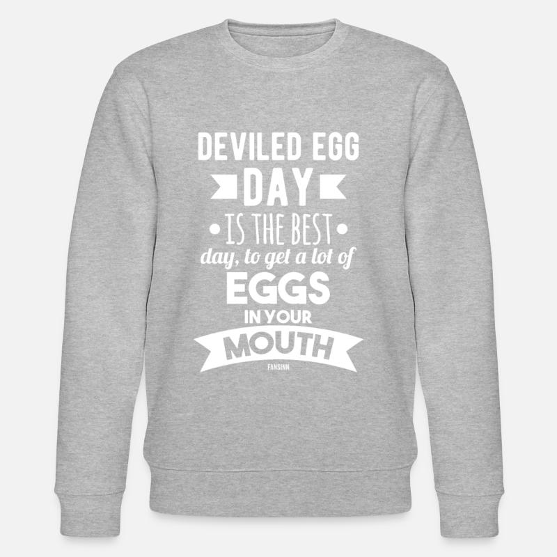 Deviled Eggs Day - Stanley/Stella CHANGER Unisex Organic Sweatshirt - heather grey