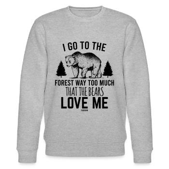 Forest Nature Recreation Landscape - Stanley/Stella CHANGER Unisex Organic Sweatshirt - heather grey - Front - Nik (191cm) & Marisol (170cm)