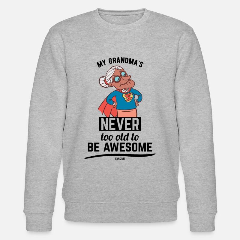 coole Oma Mutter Großmutter Held - Stanley/Stella Unisex Bio-Sweatshirt CHANGER  - Grau meliert