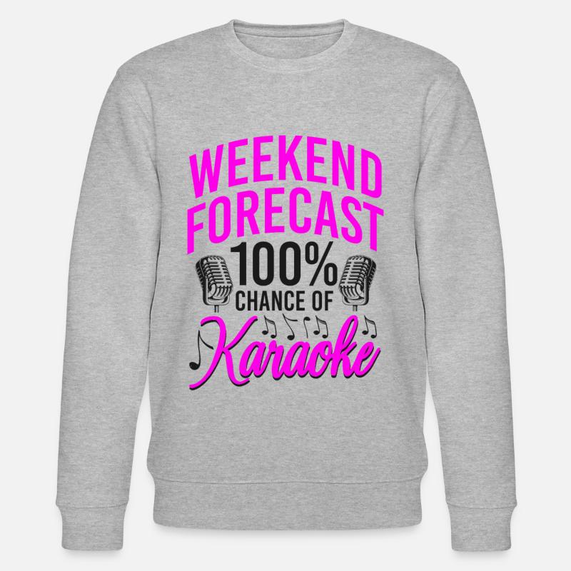 Karaoke Singer Weekend Forecast - Stanley/Stella Unisex Bio-Sweatshirt CHANGER  - Grau meliert
