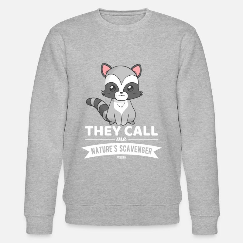 Waschbär Kind - Stanley/Stella Unisex Bio-Sweatshirt CHANGER  - Grau meliert