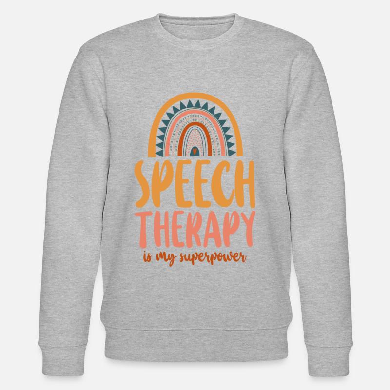 Speech Therapist Therapy Assistant - Stanley/Stella CHANGER Unisex Organic Sweatshirt - heather grey