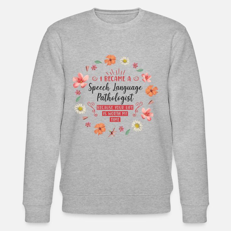 Speech Therapist Therapy Assistant - Stanley/Stella CHANGER Unisex Organic Sweatshirt - heather grey