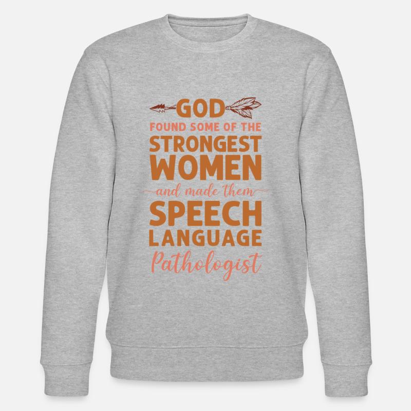 Speech Therapist Therapy Assistant - Stanley/Stella Unisex Bio-Sweatshirt CHANGER - Grau meliert