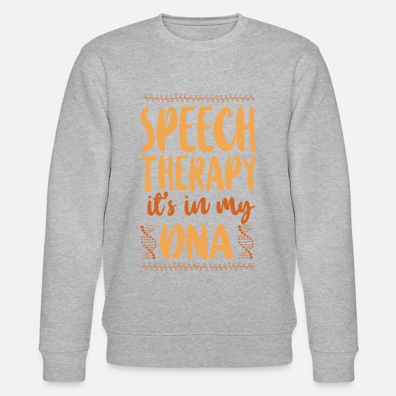 Speech Therapist Therapy Assistant - Stanley/Stella Unisex Bio-Sweatshirt CHANGER  - Grau meliert