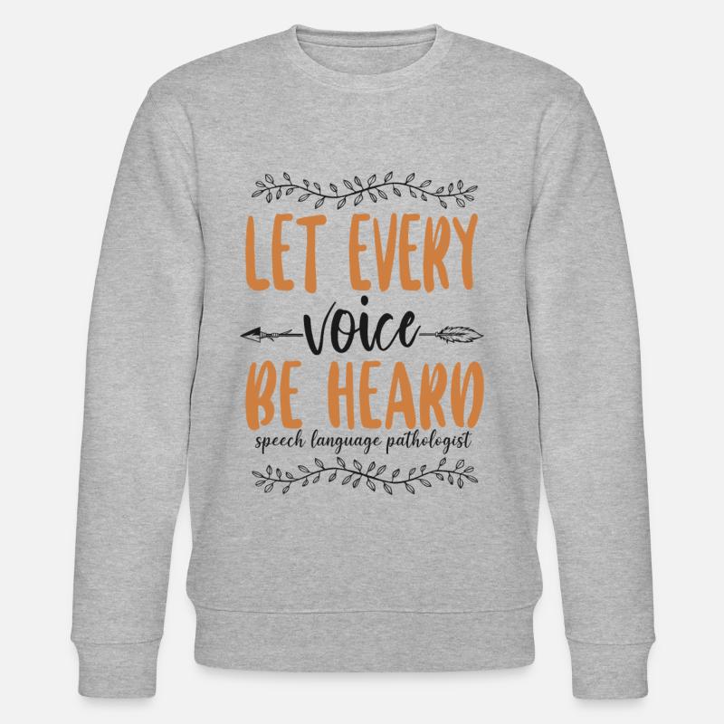 Speech Therapist Therapy Assistant - Stanley/Stella Unisex Bio-Sweatshirt CHANGER  - Grau meliert