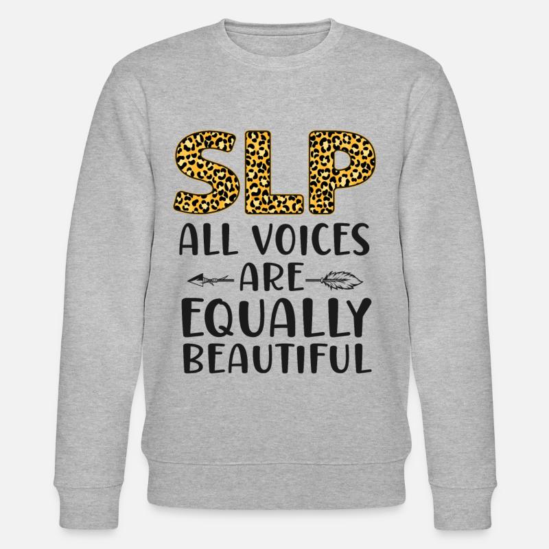 Speech Therapist Therapy Assistant - Stanley/Stella Unisex Bio-Sweatshirt CHANGER - Grau meliert