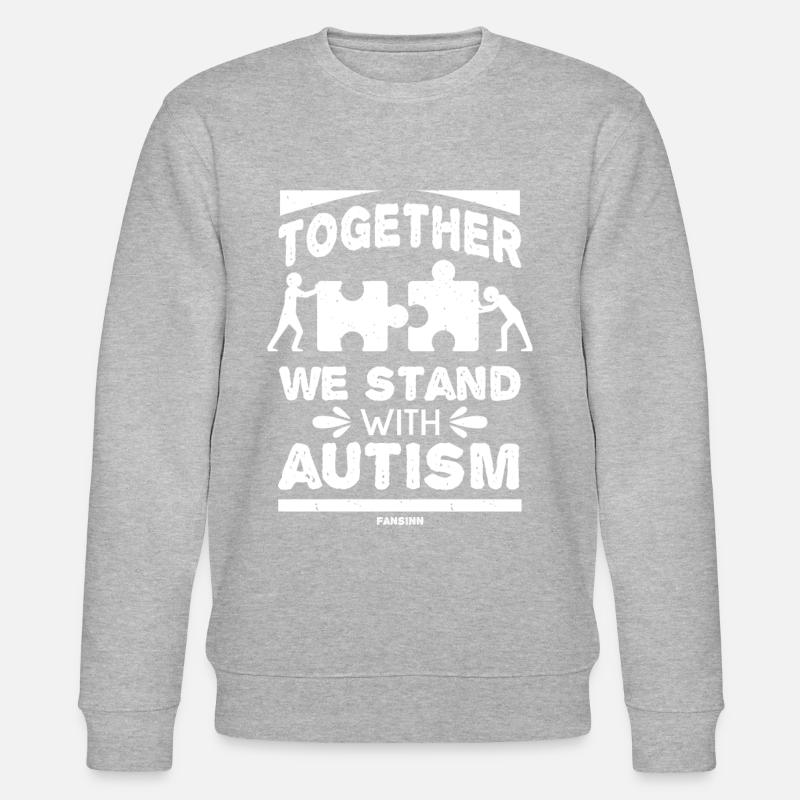 Autismus Awareness Puzzle - Stanley/Stella Unisex Bio-Sweatshirt CHANGER - Grau meliert