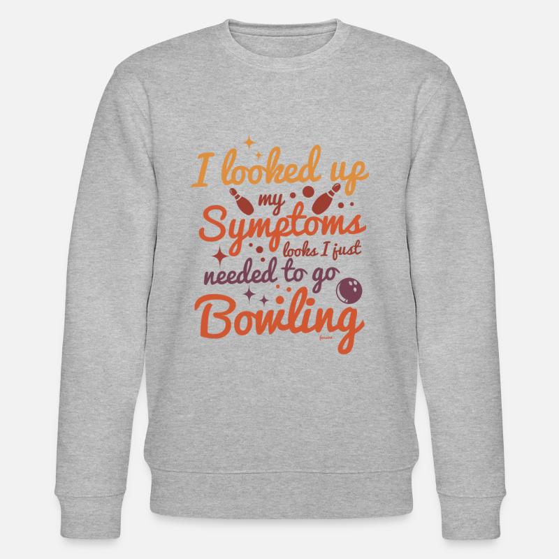 Bowling Strike Bowlingbahn Bowlingteam - Stanley/Stella Unisex Bio-Sweatshirt CHANGER  - Grau meliert