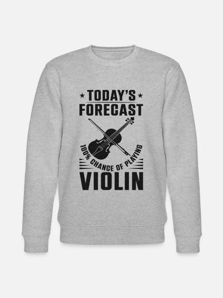 Violin Violinist Today's Forecast - Stanley/Stella Unisex Bio-Sweatshirt CHANGER  - Grau meliert