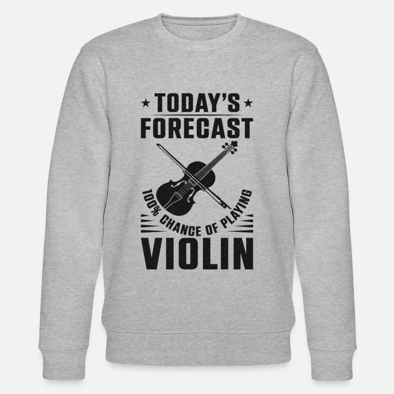 Violin Violinist Today's Forecast - Stanley/Stella Unisex Bio-Sweatshirt CHANGER  - Grau meliert