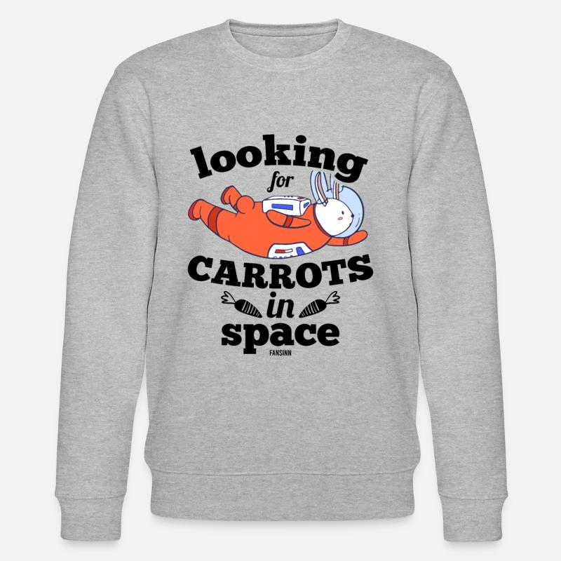 Rabbit Astronaut Space Science - Stanley/Stella CHANGER Unisex Organic Sweatshirt - heather grey