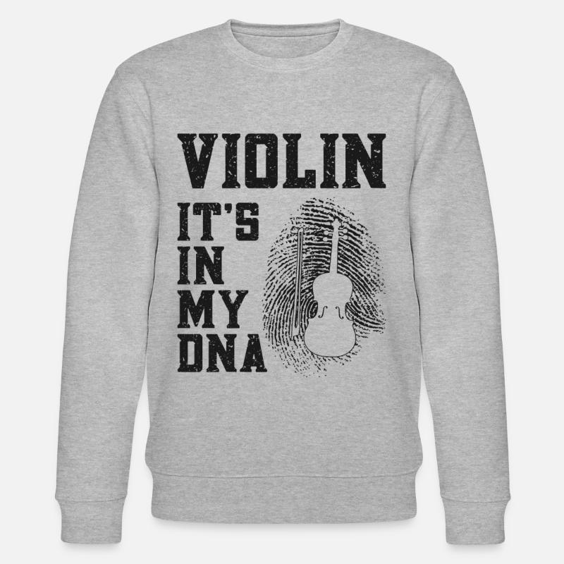 Violon Violoniste Empreinte digitale - Sweat bio CHANGER Stanley/Stella Unisexe - gris chiné