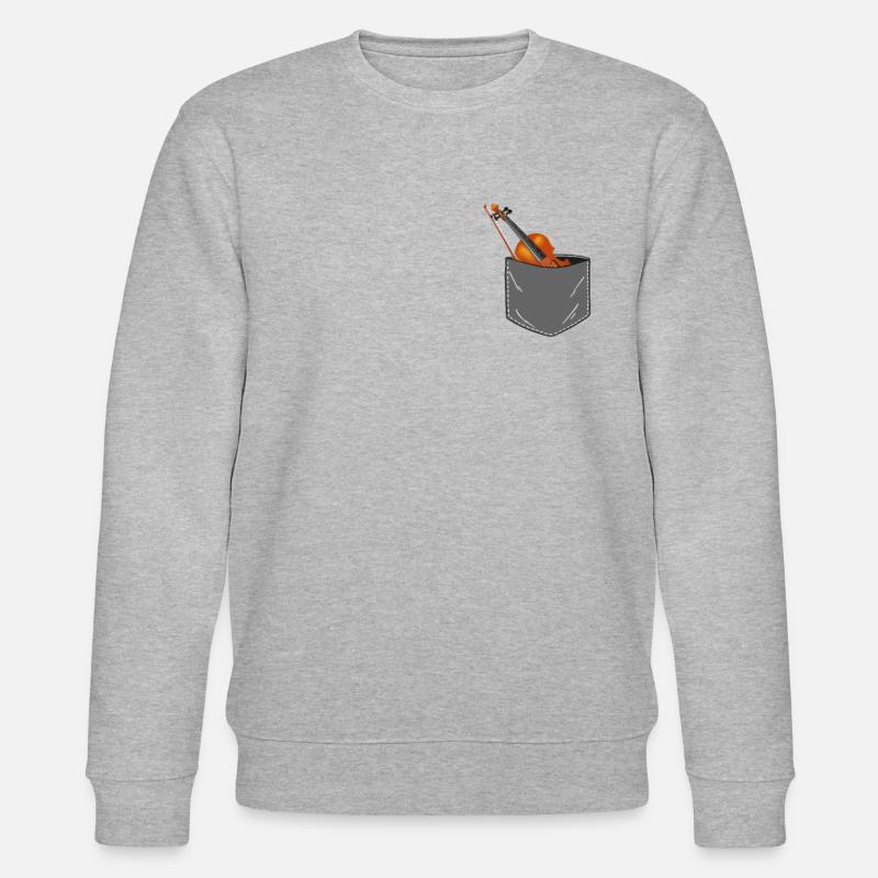 Violin Violinist Pocket - Stanley/Stella Unisex Bio-Sweatshirt CHANGER  - Grau meliert