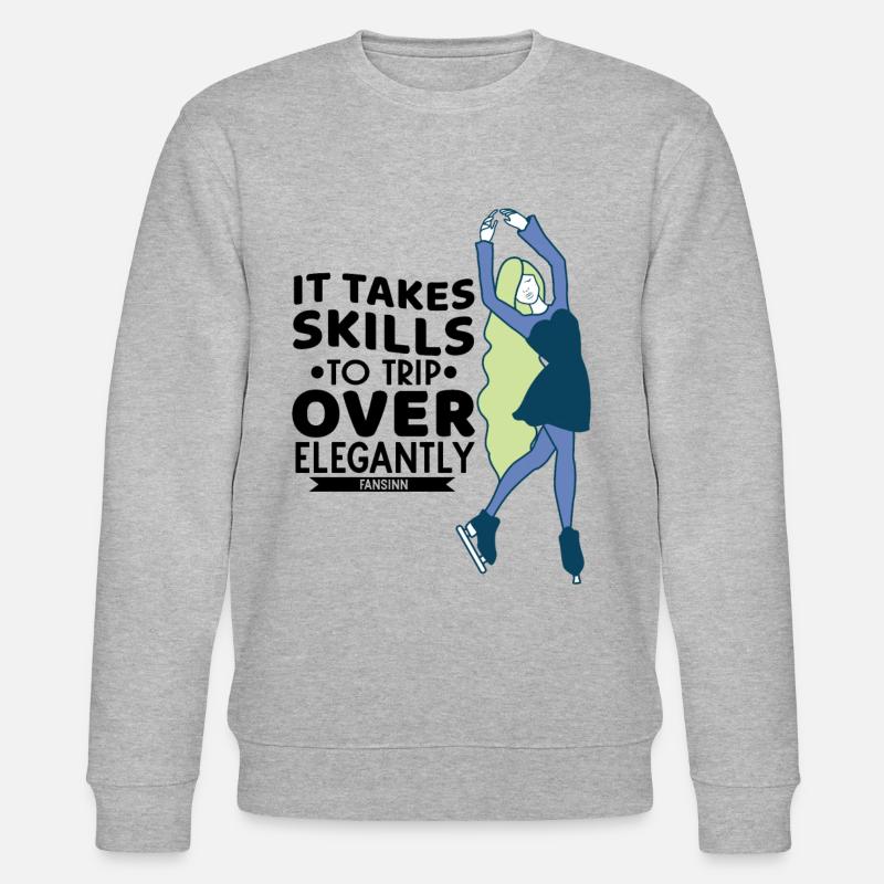 schöne Eiskunstläufern auf dem Eis - Stanley/Stella Unisex Bio-Sweatshirt CHANGER - Grau meliert