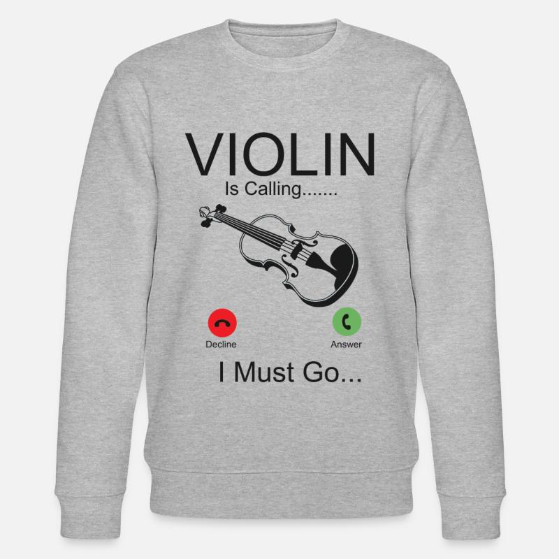 Violon Violoniste Affichage de téléphone - Sweat bio CHANGER Stanley/Stella Unisexe - gris chiné