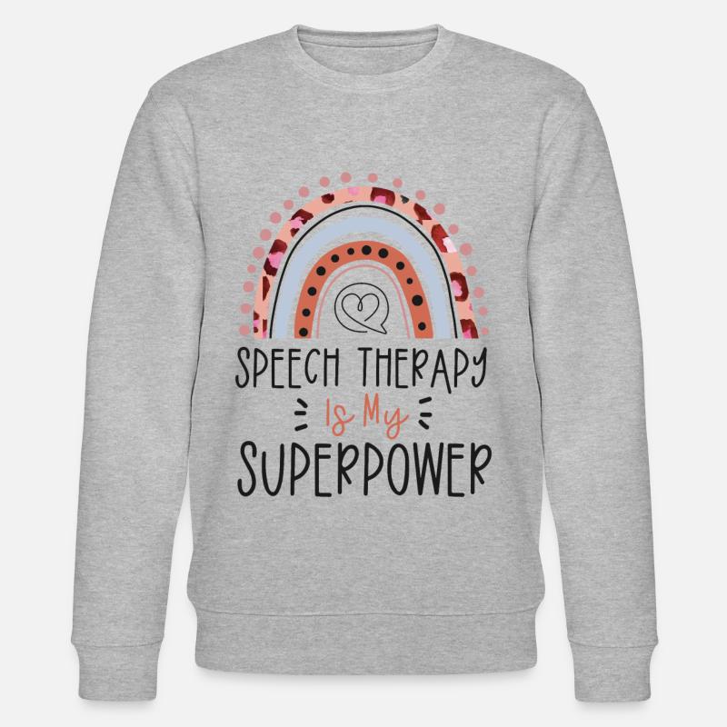 Speech Therapist Therapy Assistant - Stanley/Stella CHANGER Unisex Organic Sweatshirt - heather grey