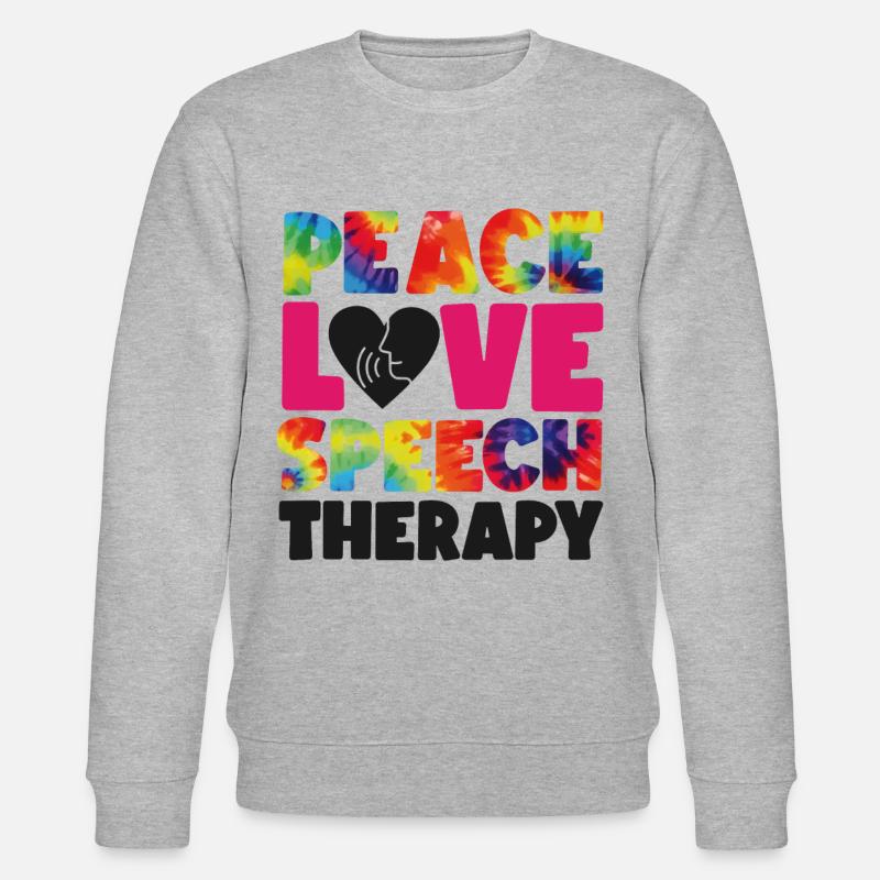 Speech Therapist Therapy Assistant - Stanley/Stella Unisex Bio-Sweatshirt CHANGER - Grau meliert