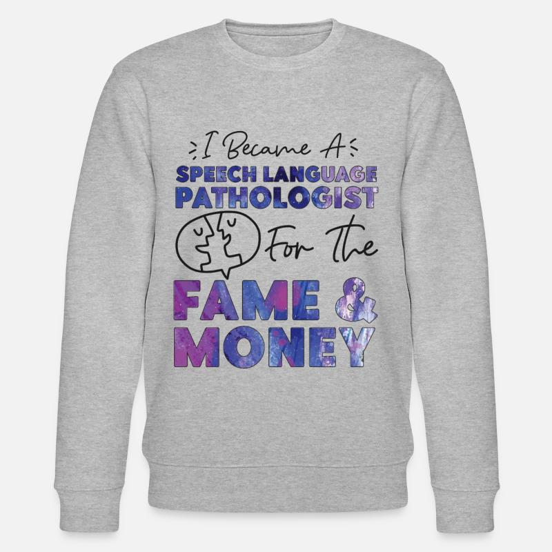 Speech Therapist Therapy Assistant - Stanley/Stella Unisex Bio-Sweatshirt CHANGER - Grau meliert