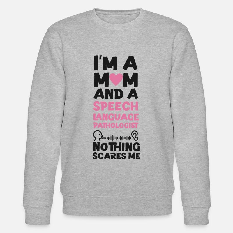 Speech Therapist Therapy Assistant - Stanley/Stella Unisex Bio-Sweatshirt CHANGER  - Grau meliert