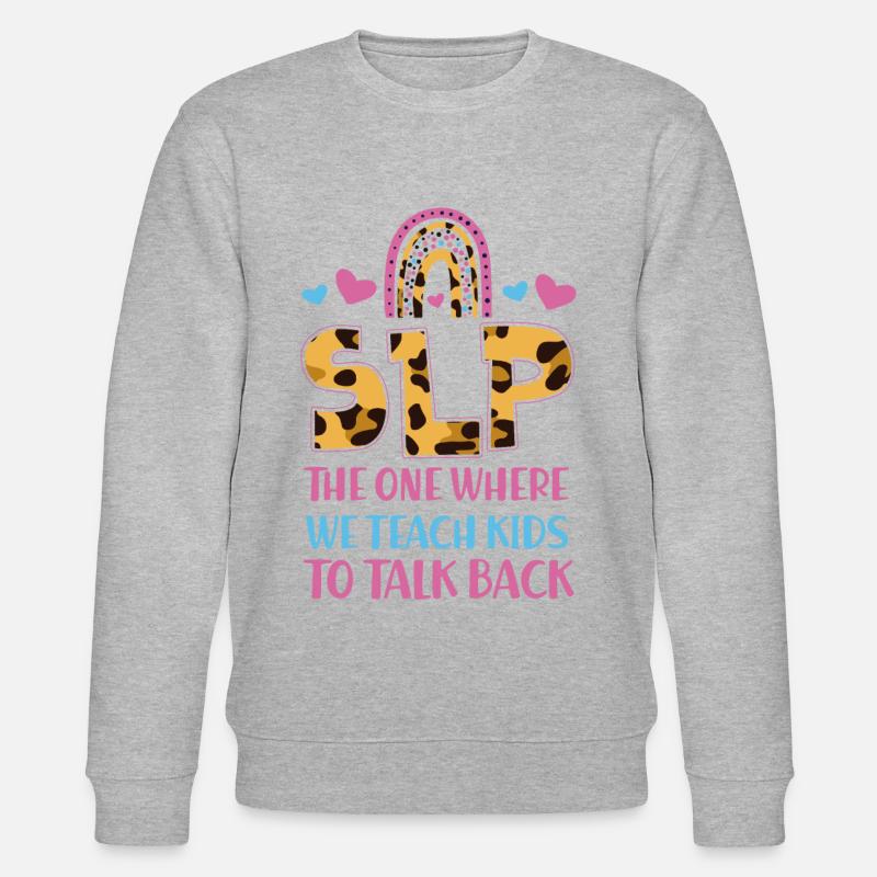Speech Therapist Therapy Assistant - Stanley/Stella Unisex Bio-Sweatshirt CHANGER  - Grau meliert