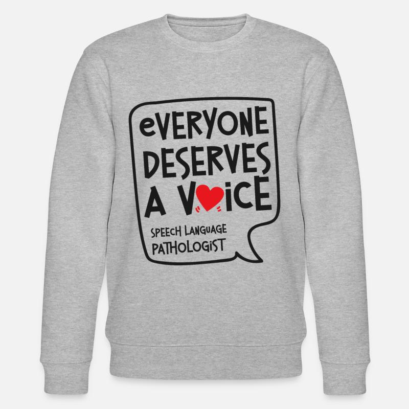 Speech Therapist Therapy Assistant - Stanley/Stella CHANGER Unisex Organic Sweatshirt - heather grey