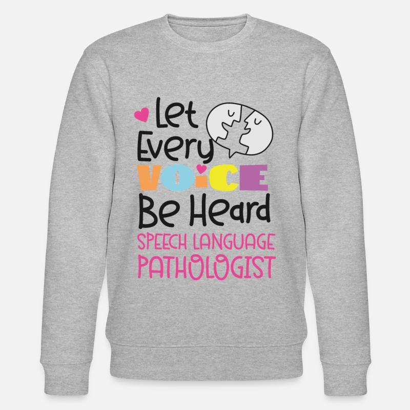 Speech Therapist Therapy Assistant - Stanley/Stella CHANGER Unisex Organic Sweatshirt - heather grey