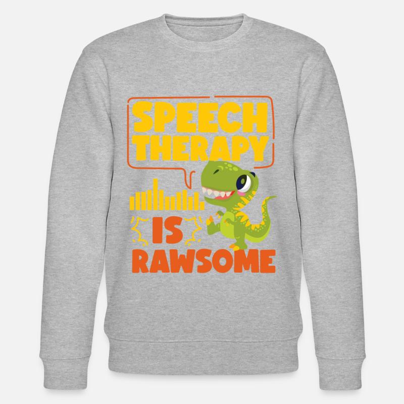 Speech Therapist Therapy Assistant - Stanley/Stella Unisex Bio-Sweatshirt CHANGER  - Grau meliert