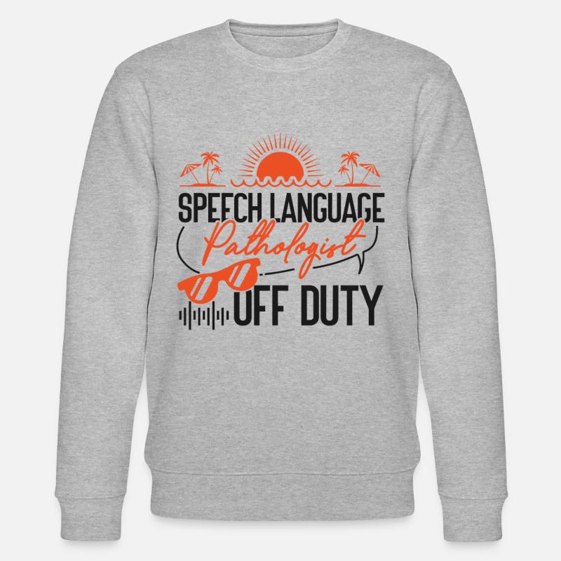 Speech Therapist Therapy Assistant - Stanley/Stella Unisex Bio-Sweatshirt CHANGER  - Grau meliert