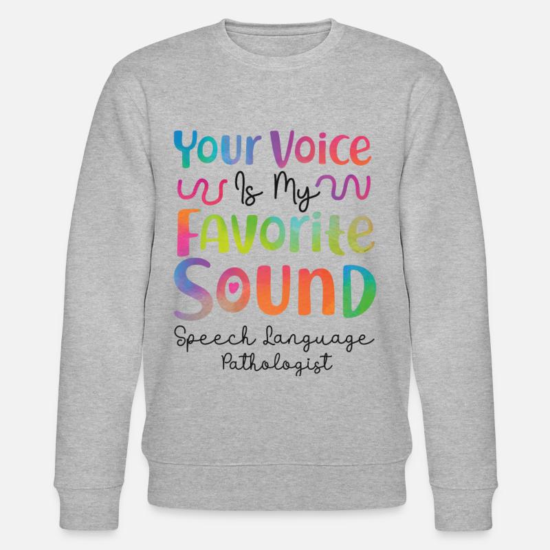 Speech Therapist Therapy Assistant - Stanley/Stella Unisex Bio-Sweatshirt CHANGER - Grau meliert