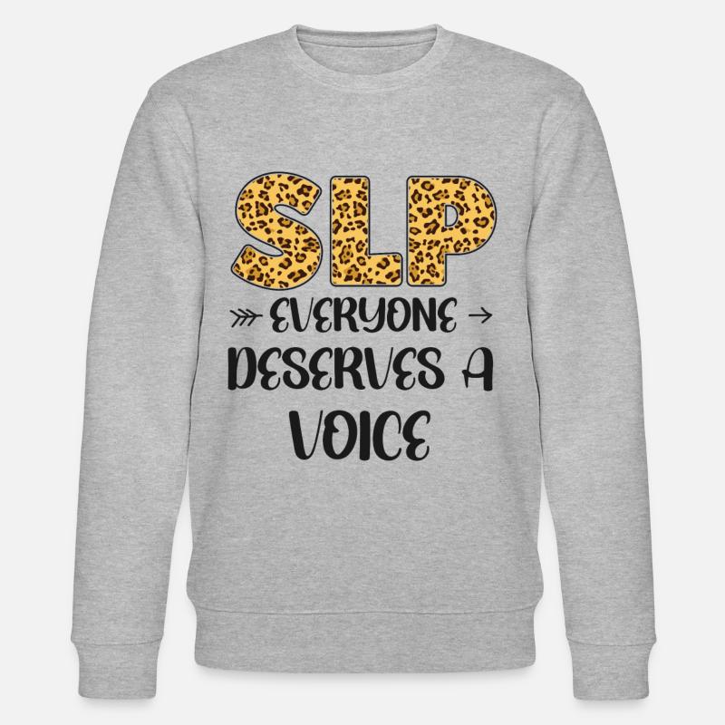 Speech Therapist Therapy Assistant - Stanley/Stella CHANGER Unisex Organic Sweatshirt - heather grey