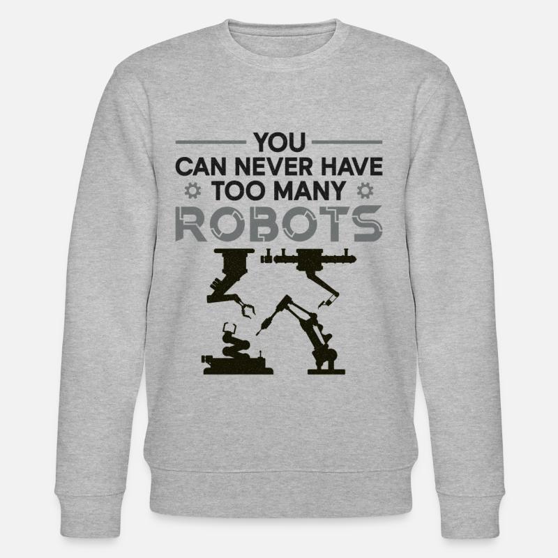 Robot Robotics Engineer You Can - Stanley/Stella Unisex Bio-Sweatshirt CHANGER  - Grau meliert