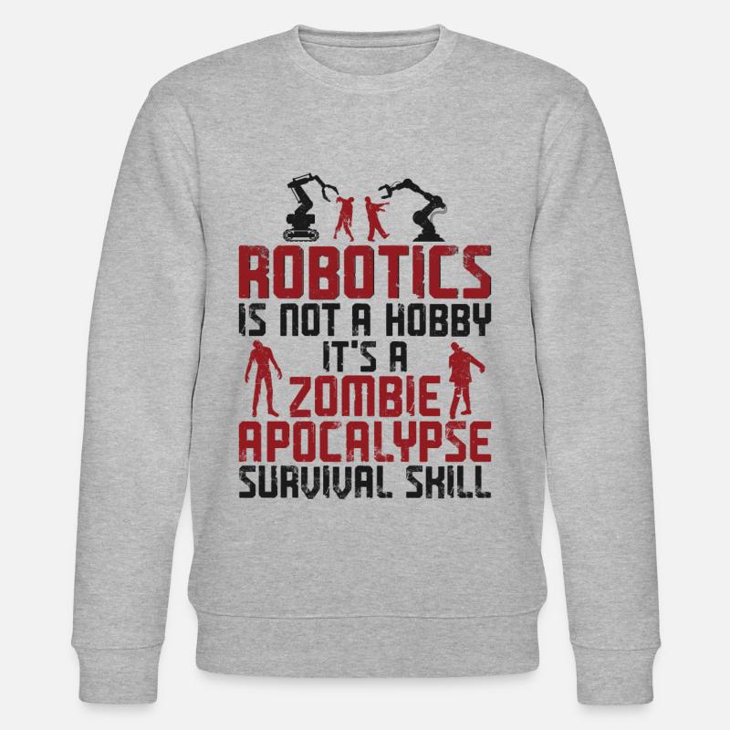 Robot Robotics Engineer Robotics - Stanley/Stella Unisex Bio-Sweatshirt CHANGER  - Grau meliert
