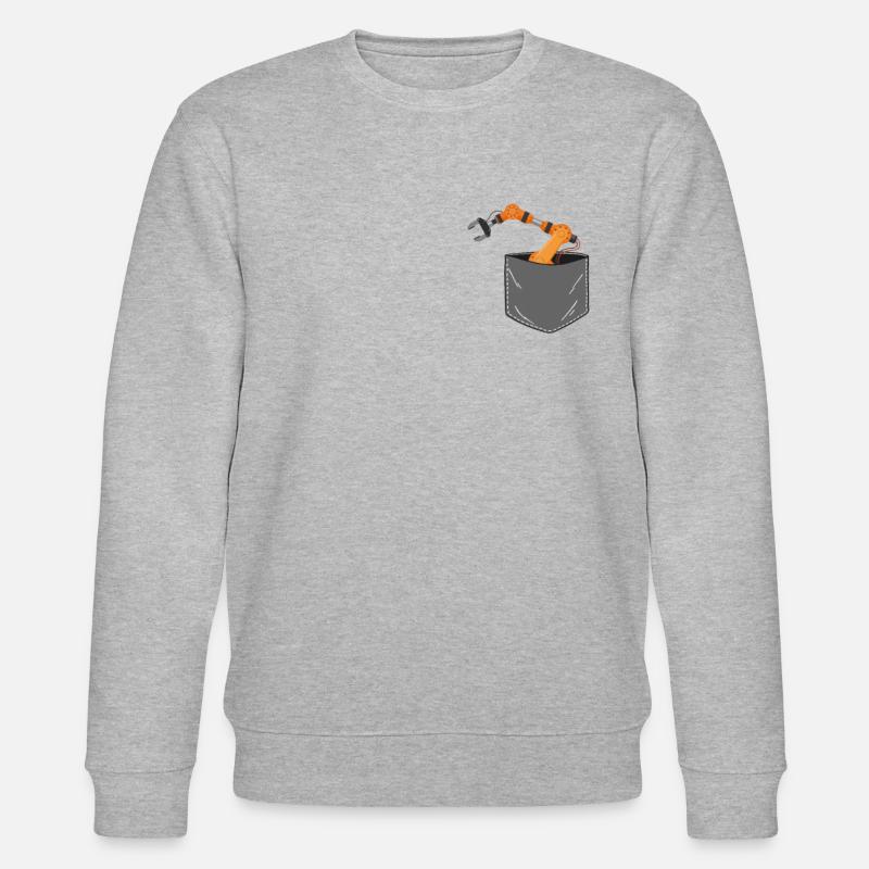 Robot Robotics Engineer Pocket - Stanley/Stella Unisex Bio-Sweatshirt CHANGER - Grau meliert